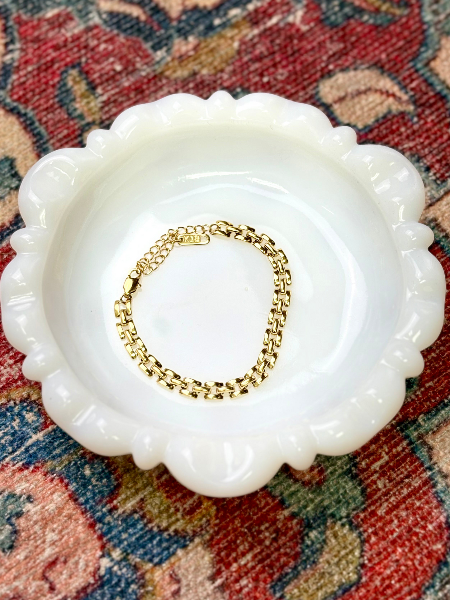 Forte Gold Flat Chain Bracelet