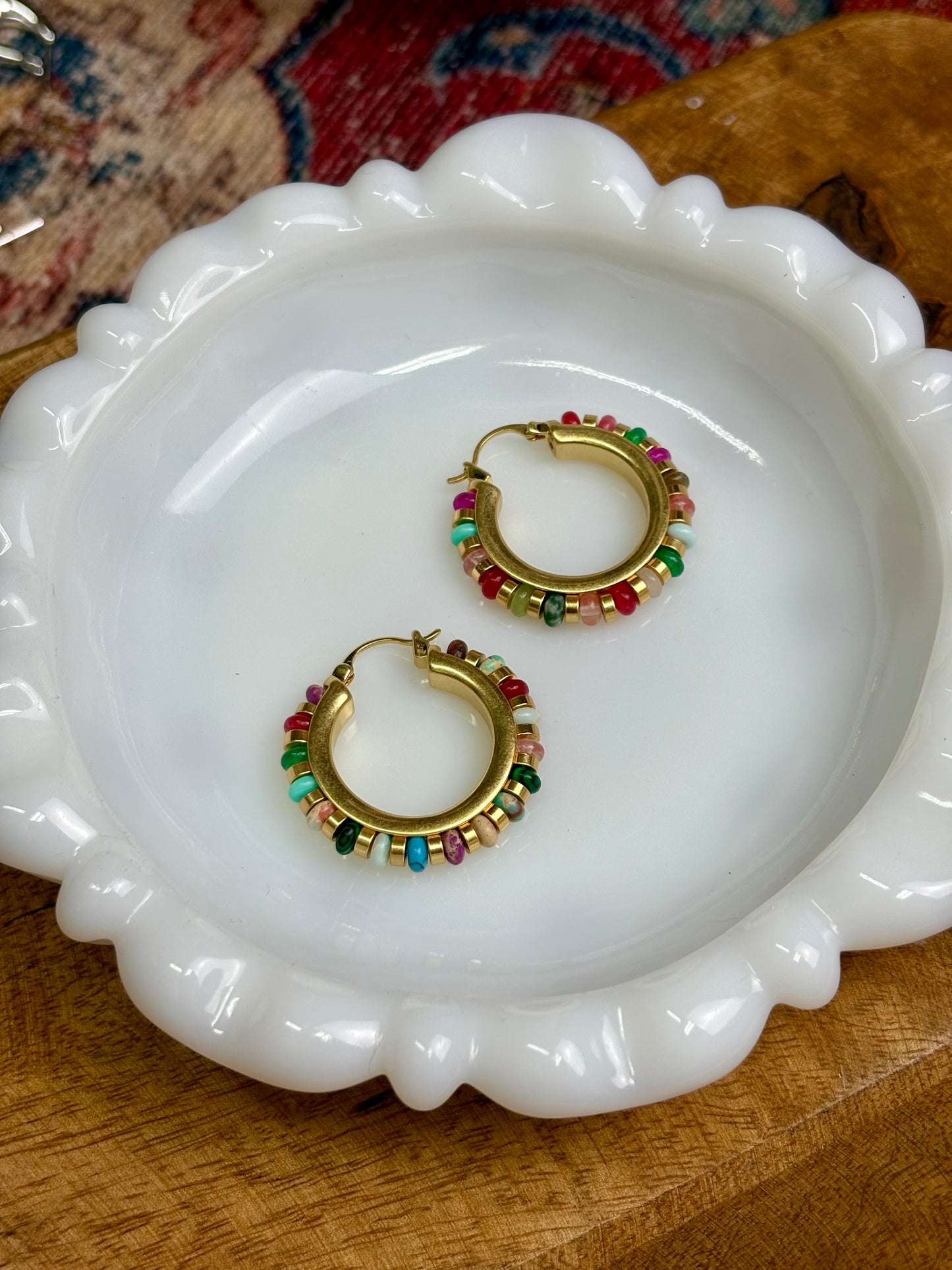 Carpi -18K Gold Multi-Color Hoop