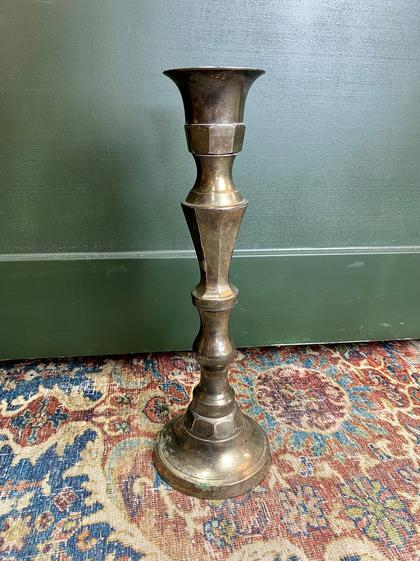 Silver Candlestick 15" Tall
