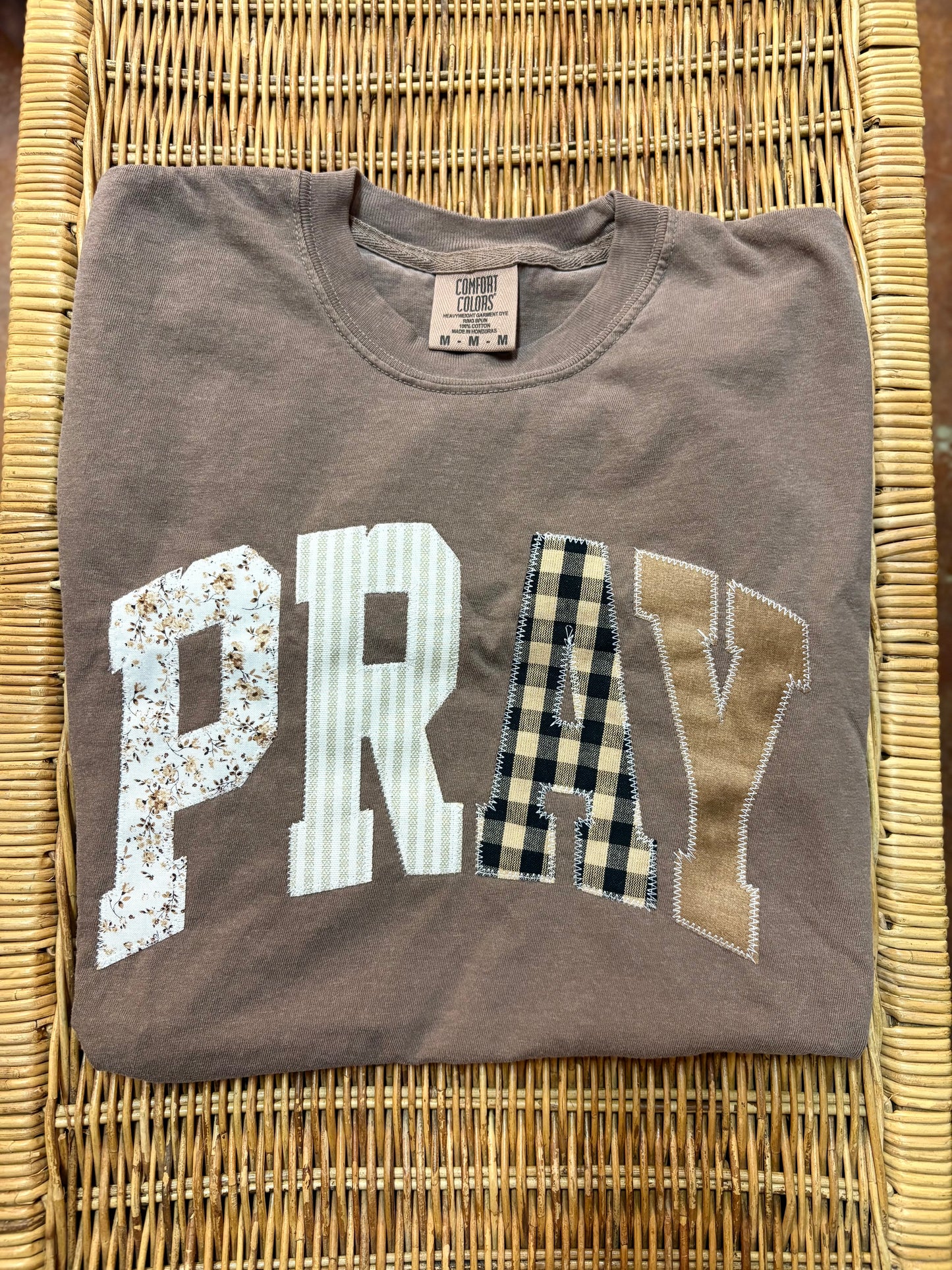 Comfort Color Embroidery "Pray" Tee