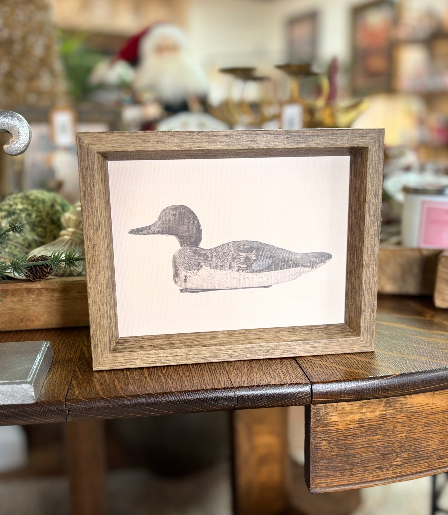 Wooden Duck Decoy Framed Art