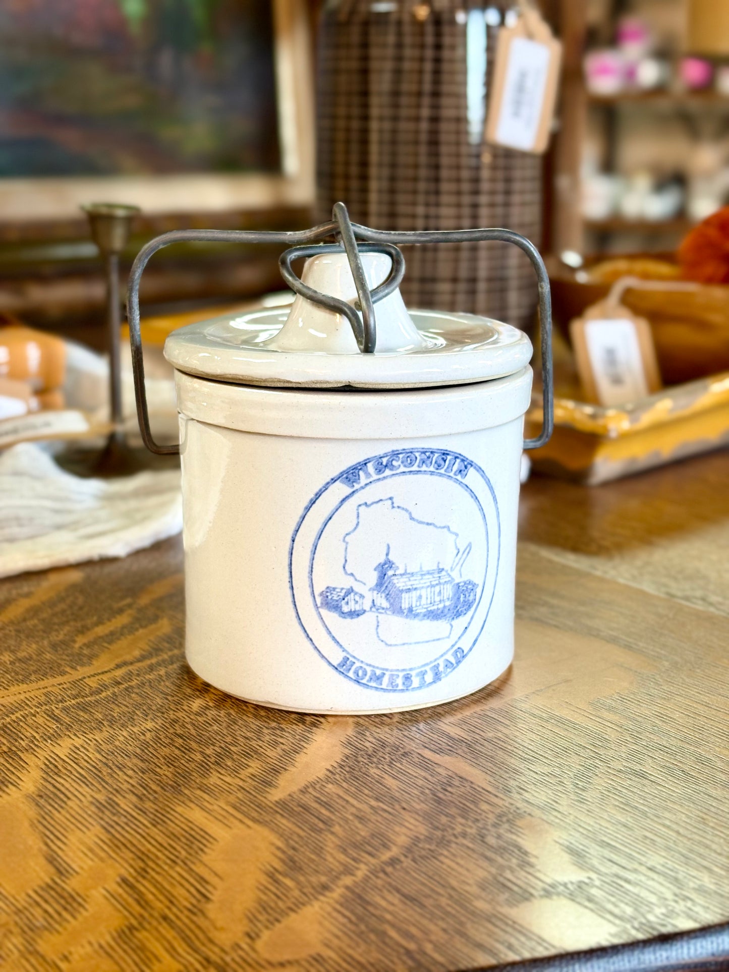 Vintage Wisconsin Cheese/Butter Crock