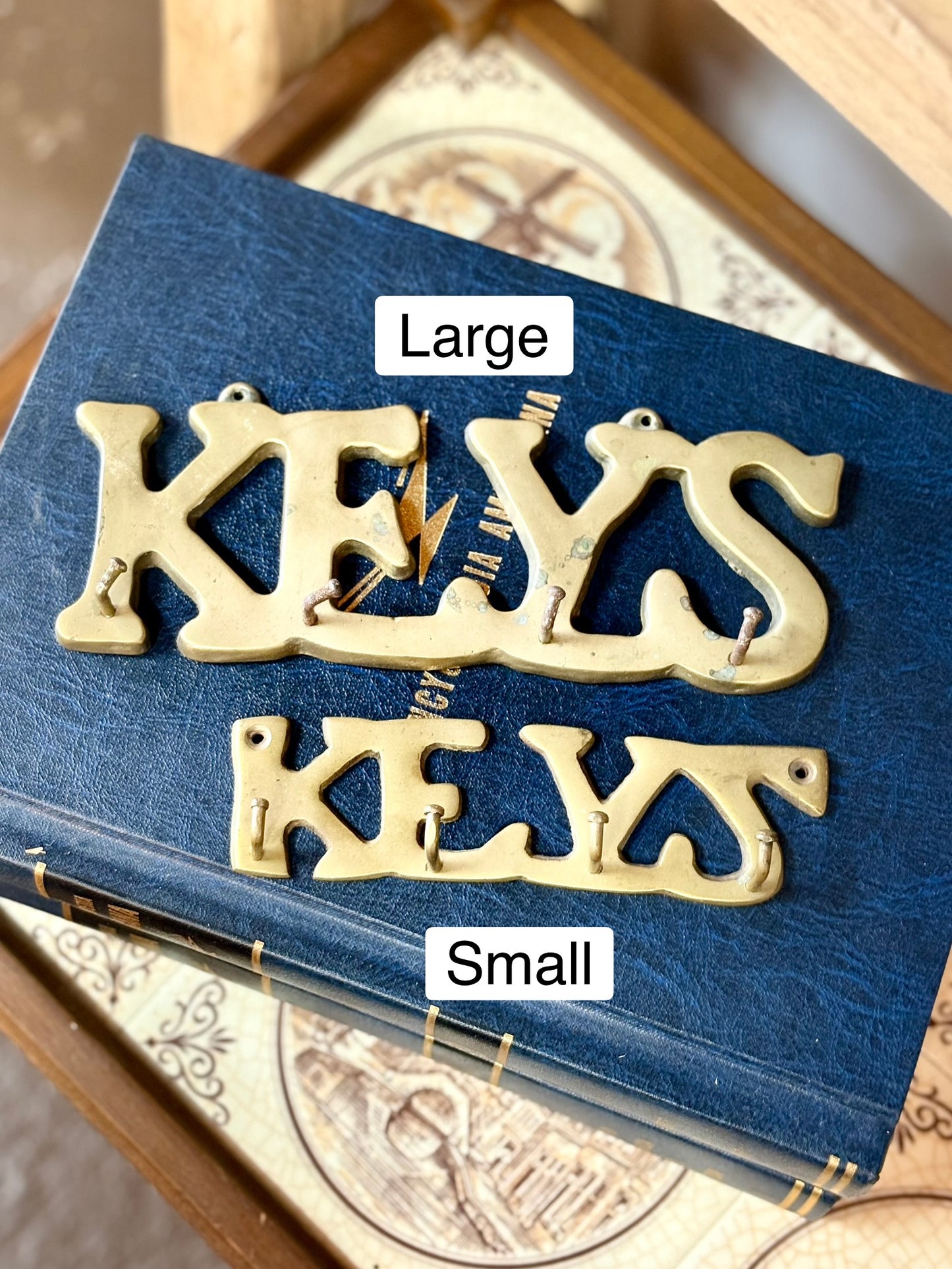 Vintage Brass “KEYS” Holder