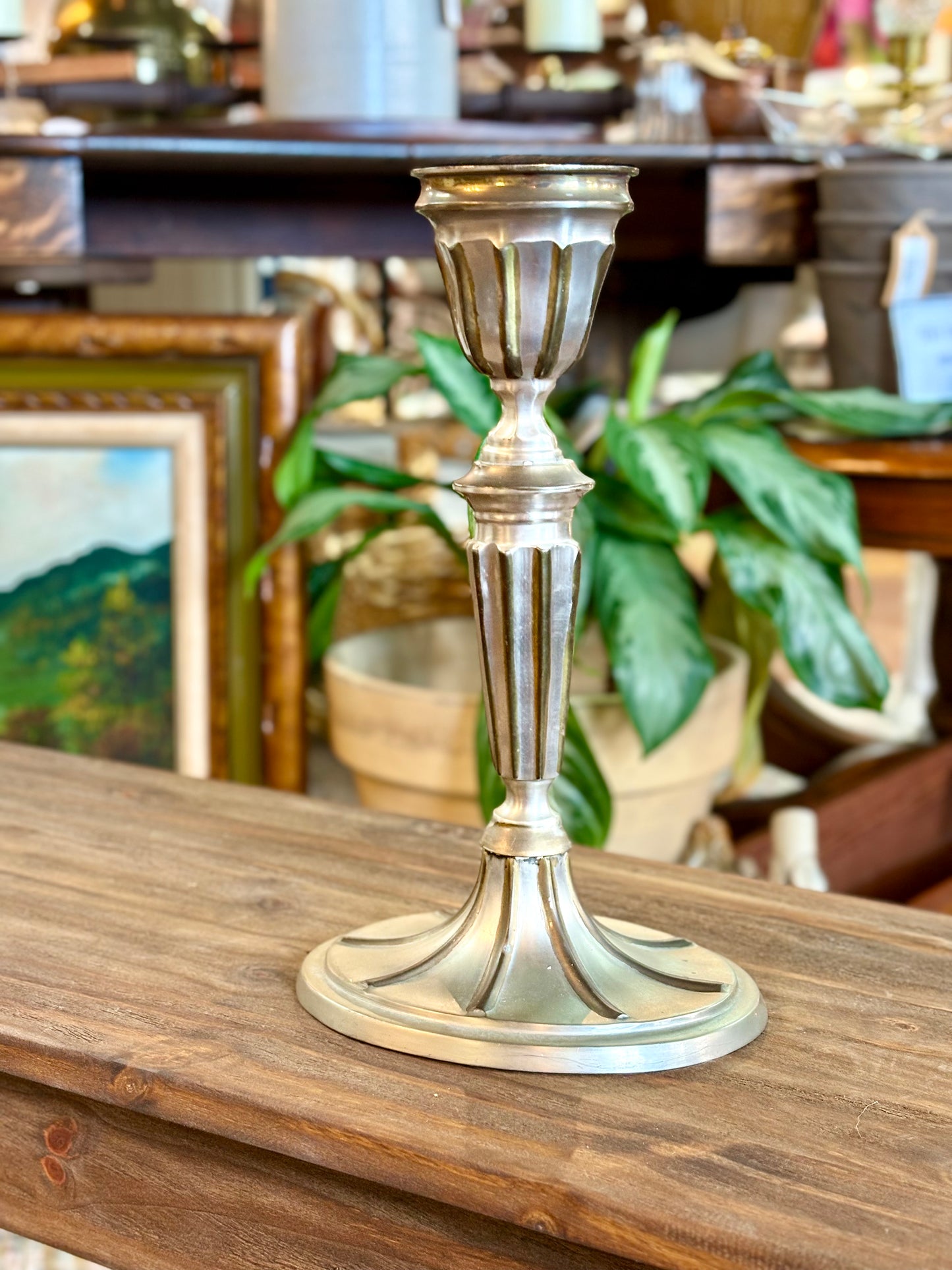Two Toned Brass Candlesticks