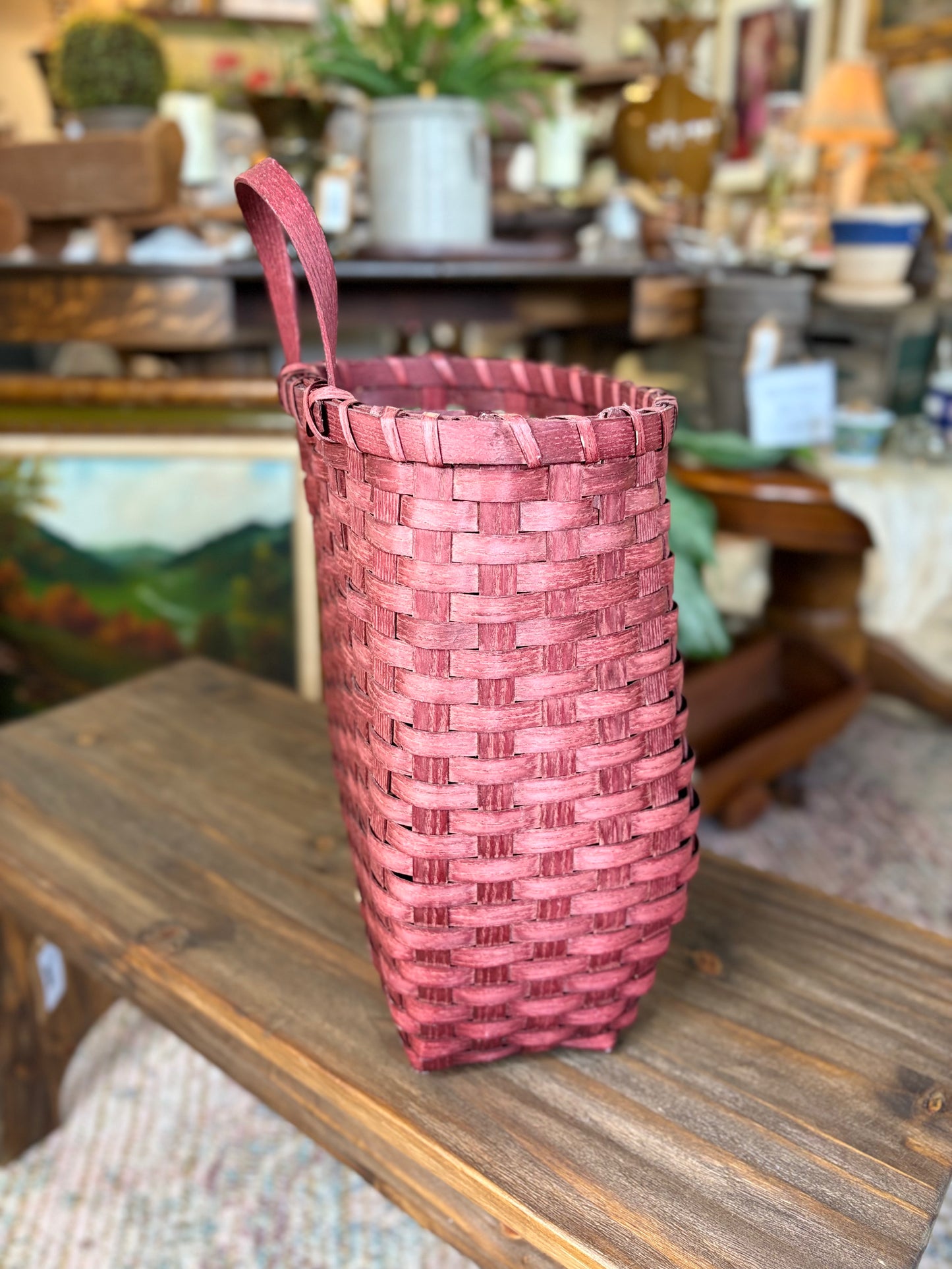 Red Wall Basket