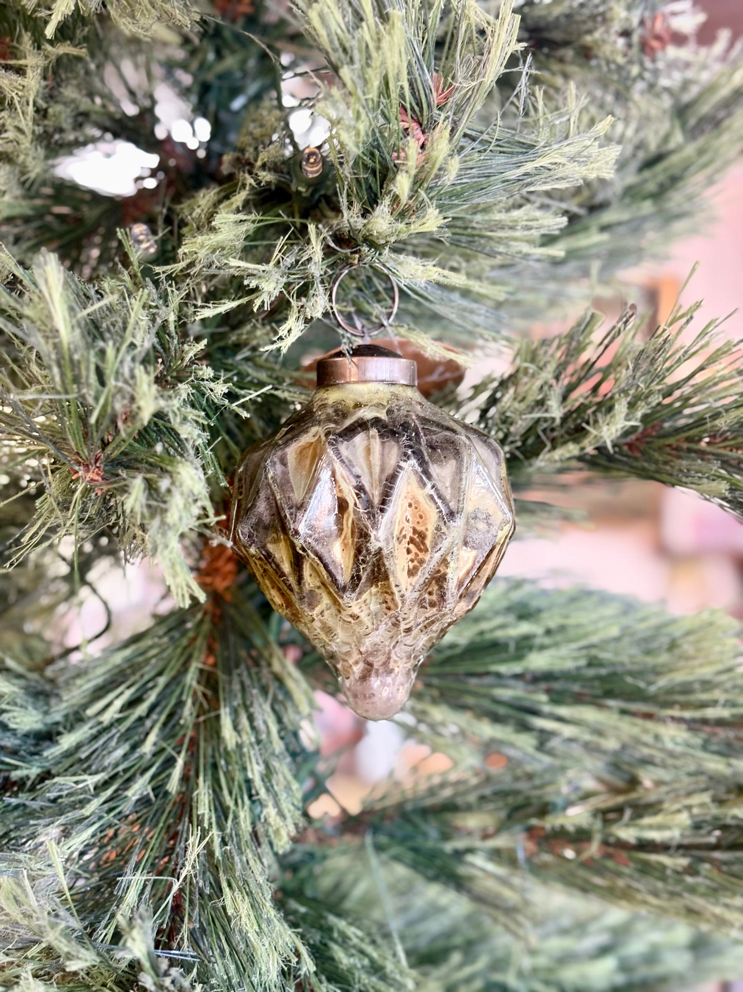 Gilded Drop Christmas Ornament 3 In - Gold