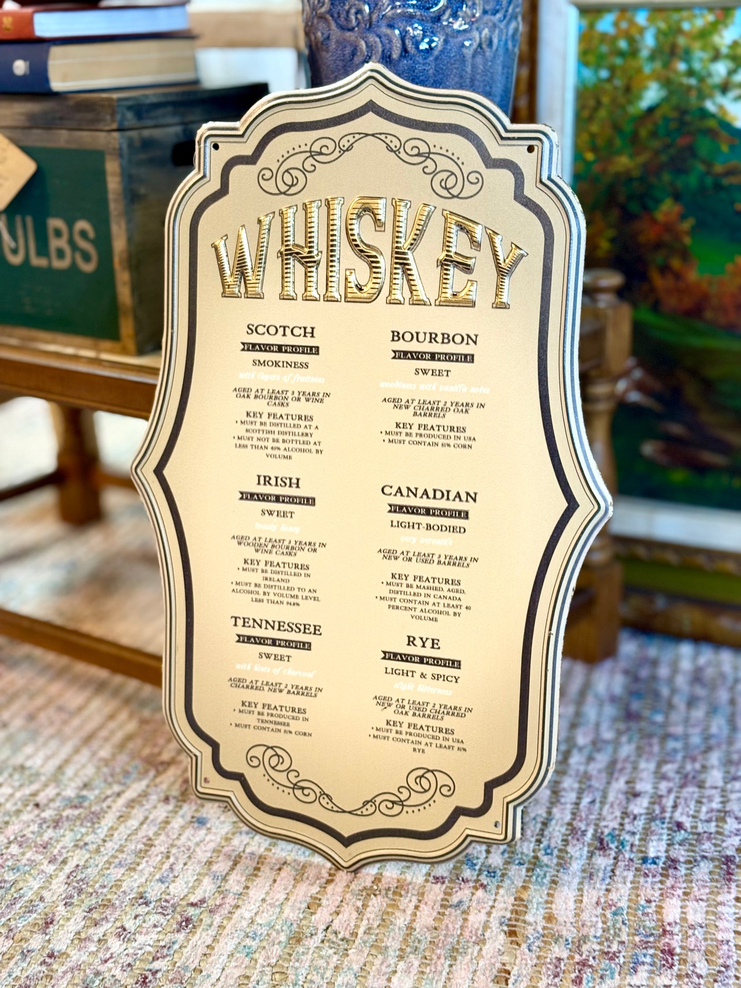 Whiskey Metal Sign