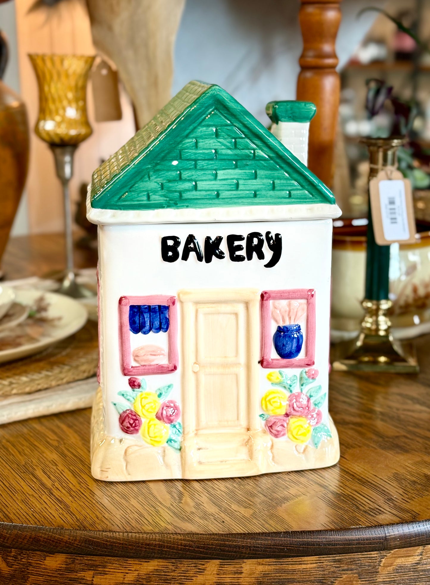 Vintage Village Bakery Cookie Jar