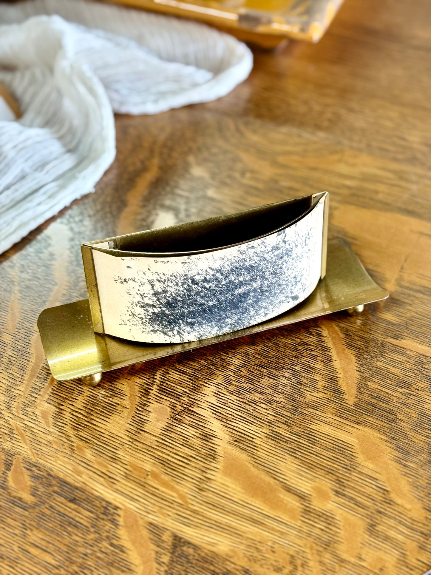 Vintage Brass Rolling Ink Blotter