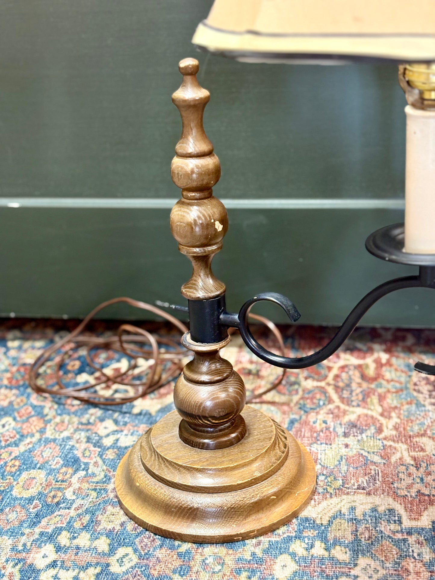 Vintage Wooden Base Desk Lamp