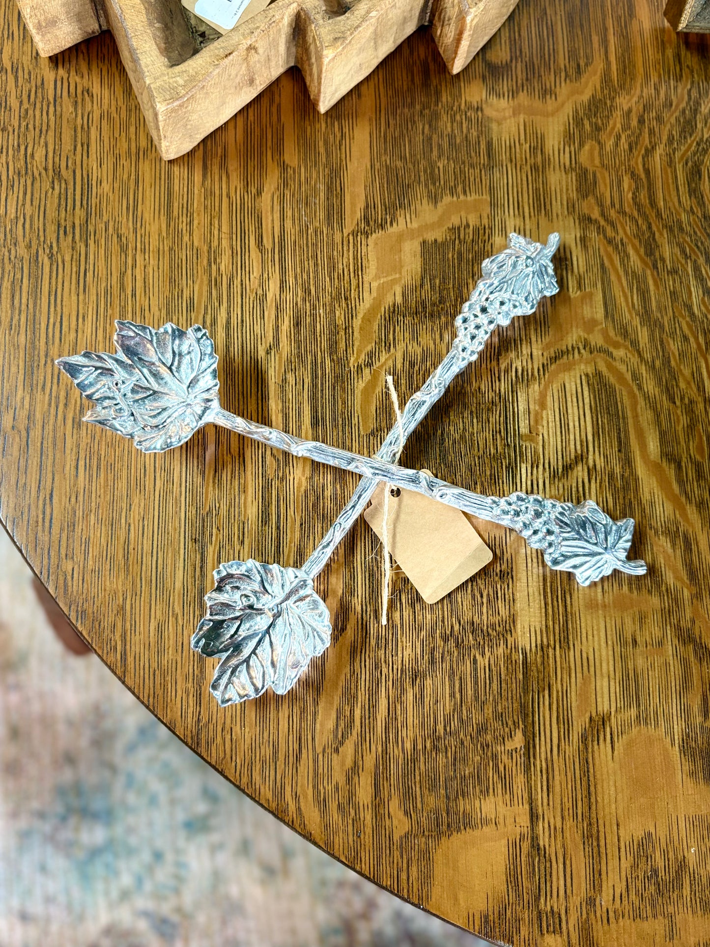 Silver Salad Leaf Tongs (set of 2)