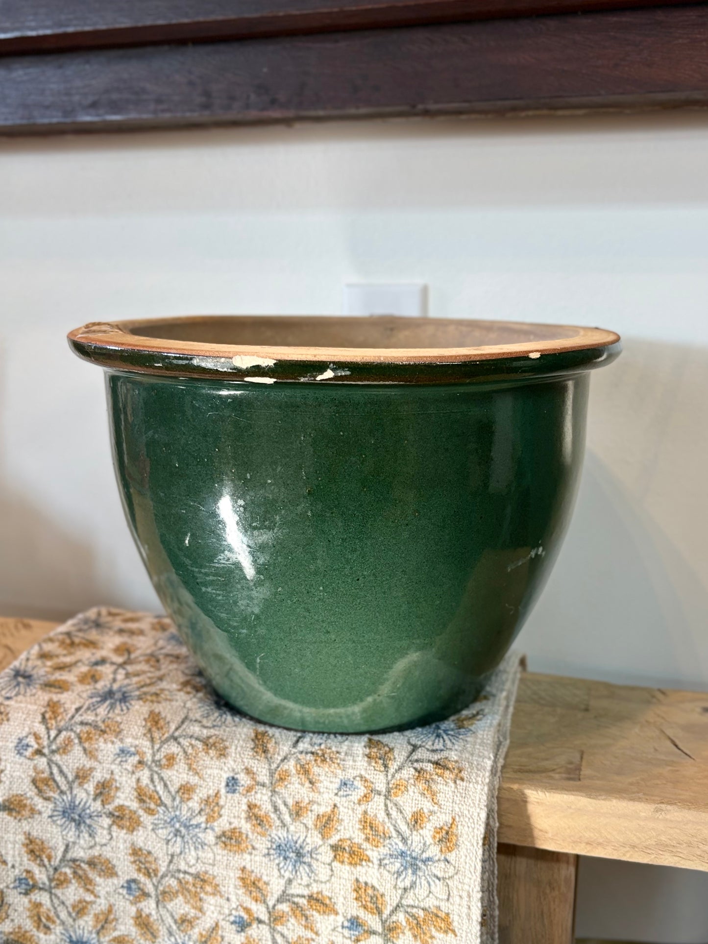 Green Terracotta Glazed Planter
