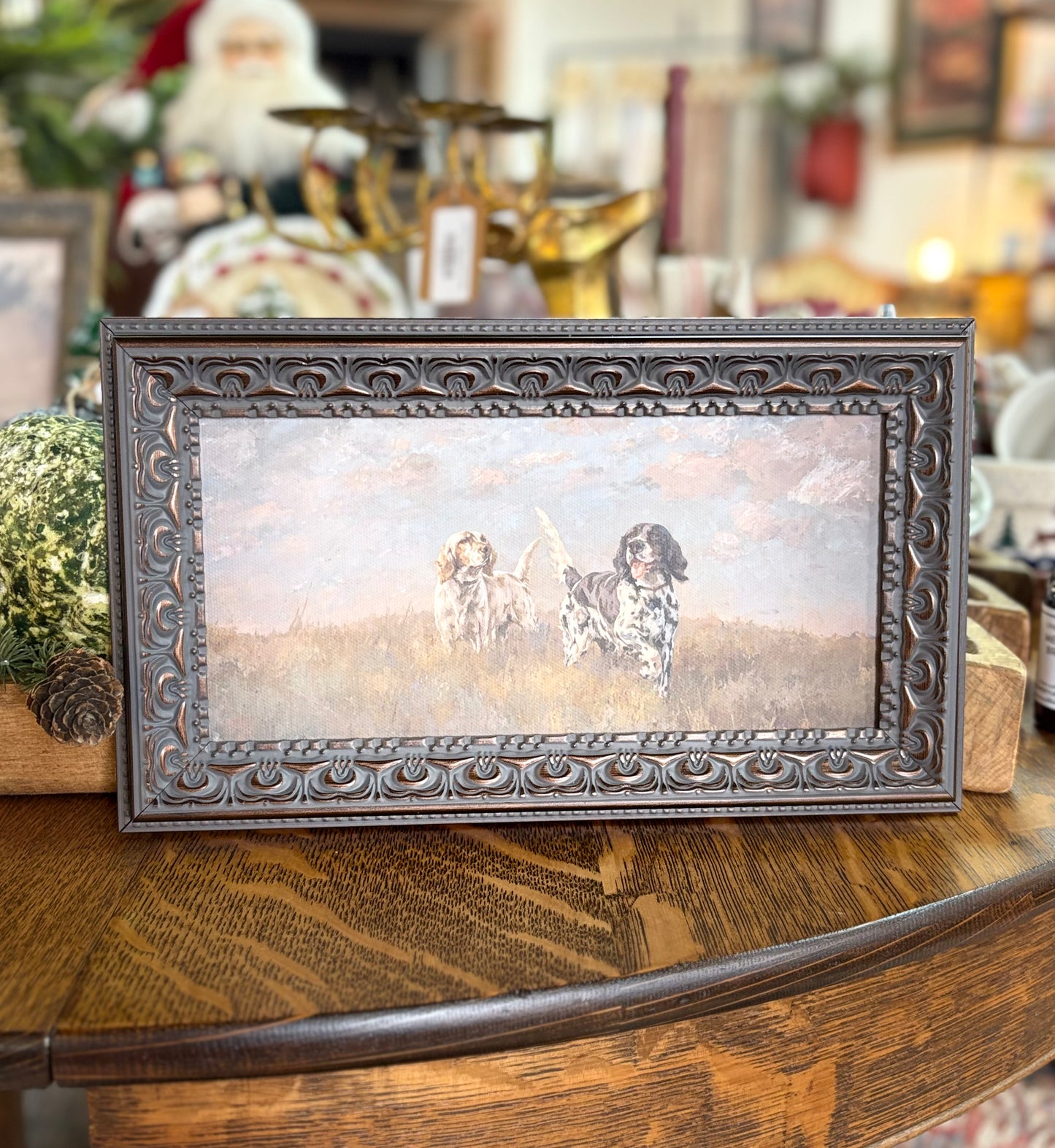 Two Hilltop Setters Framed Art