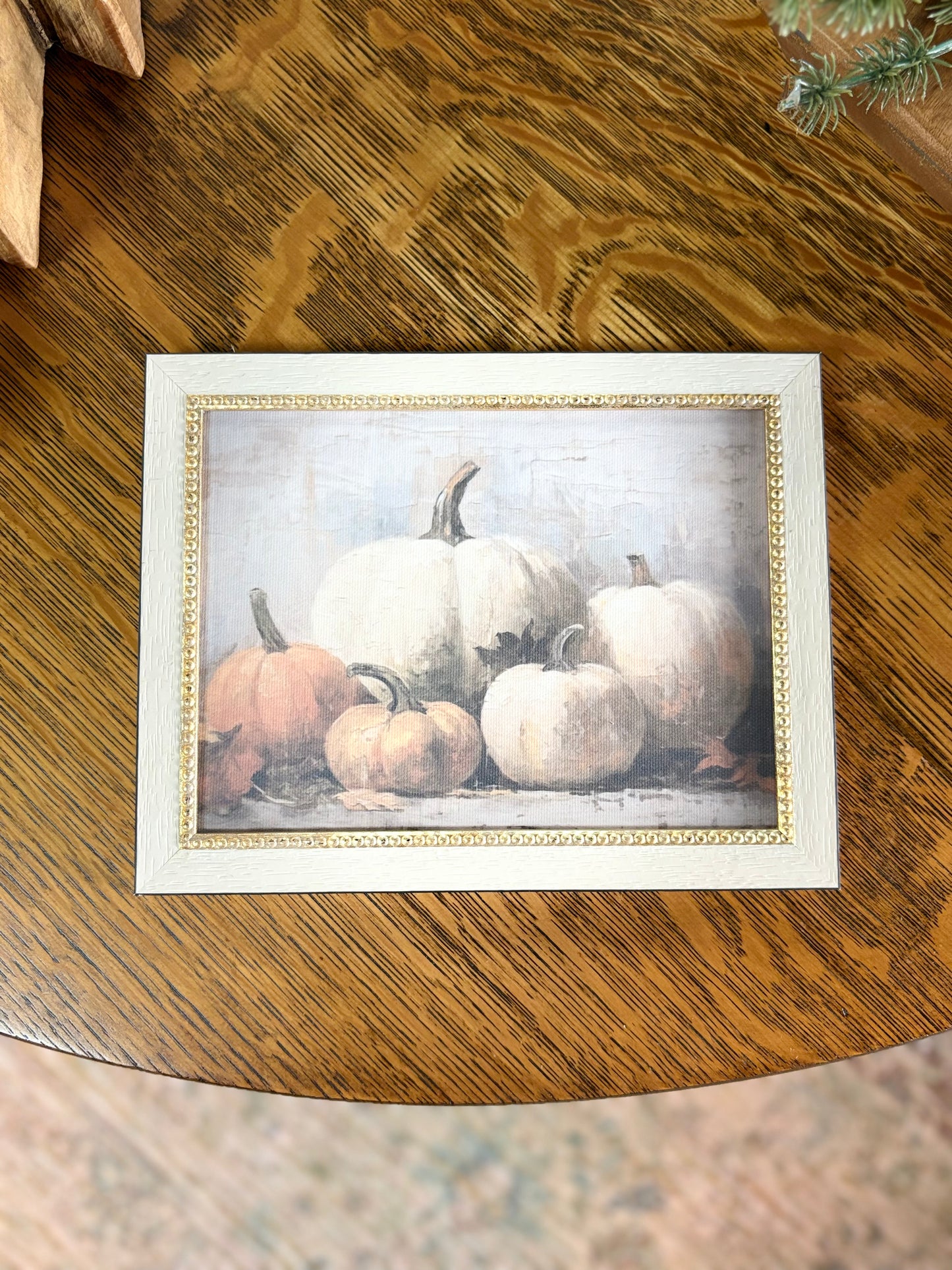 Vintage Pumpkins Framed Art 9x7