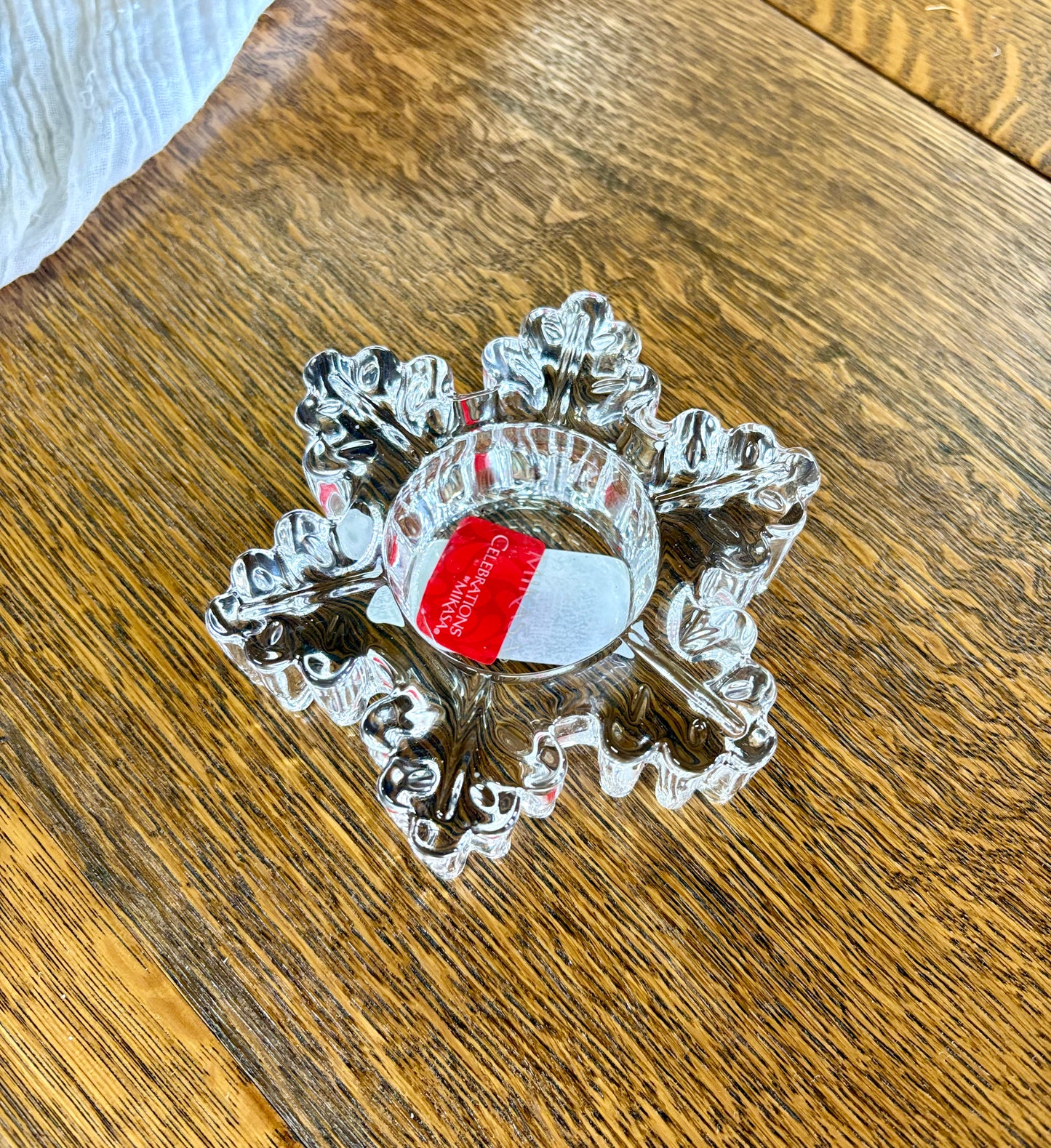 Crystal Snowflake Candle Holder