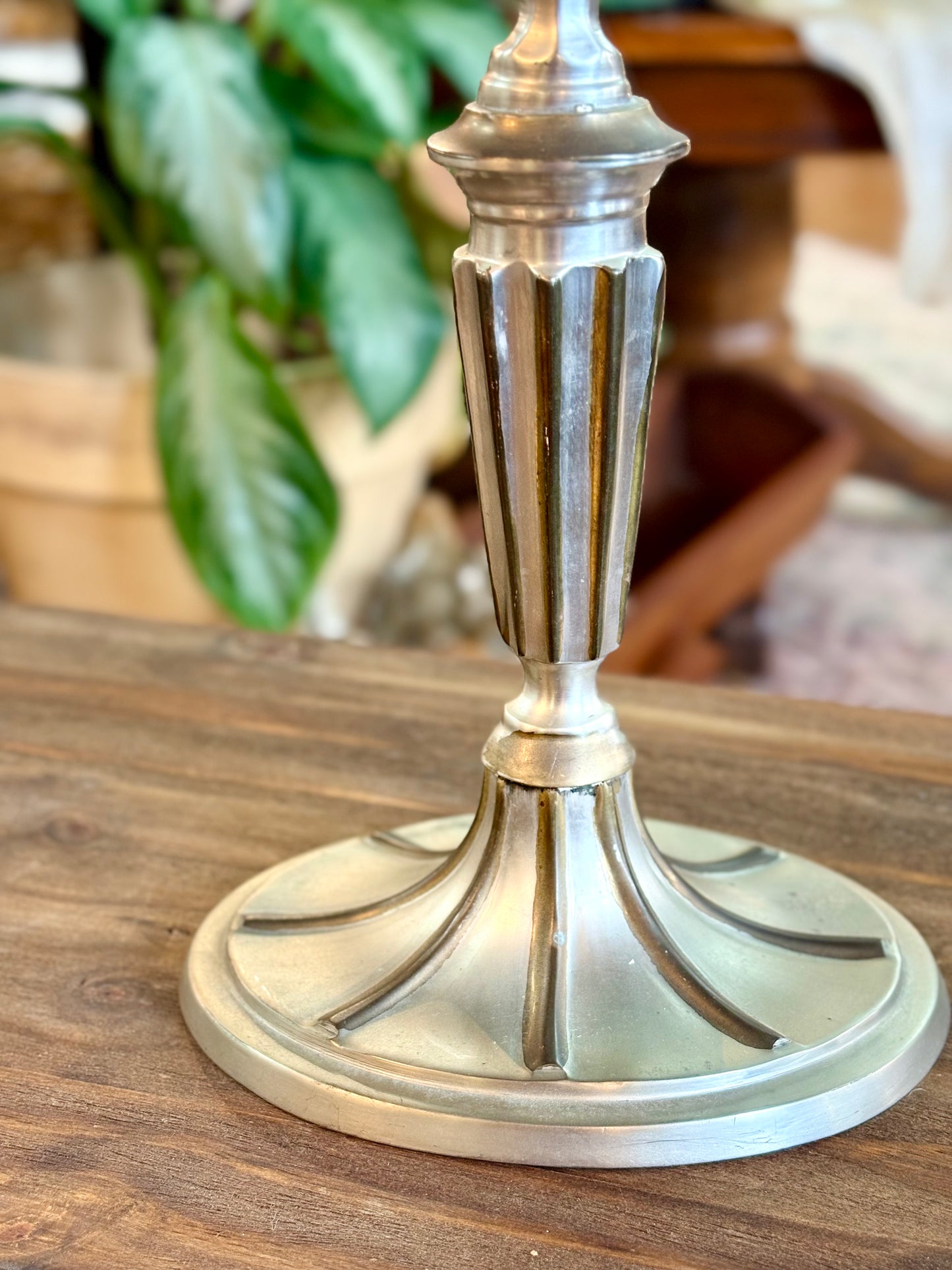 Two Toned Brass Candlesticks