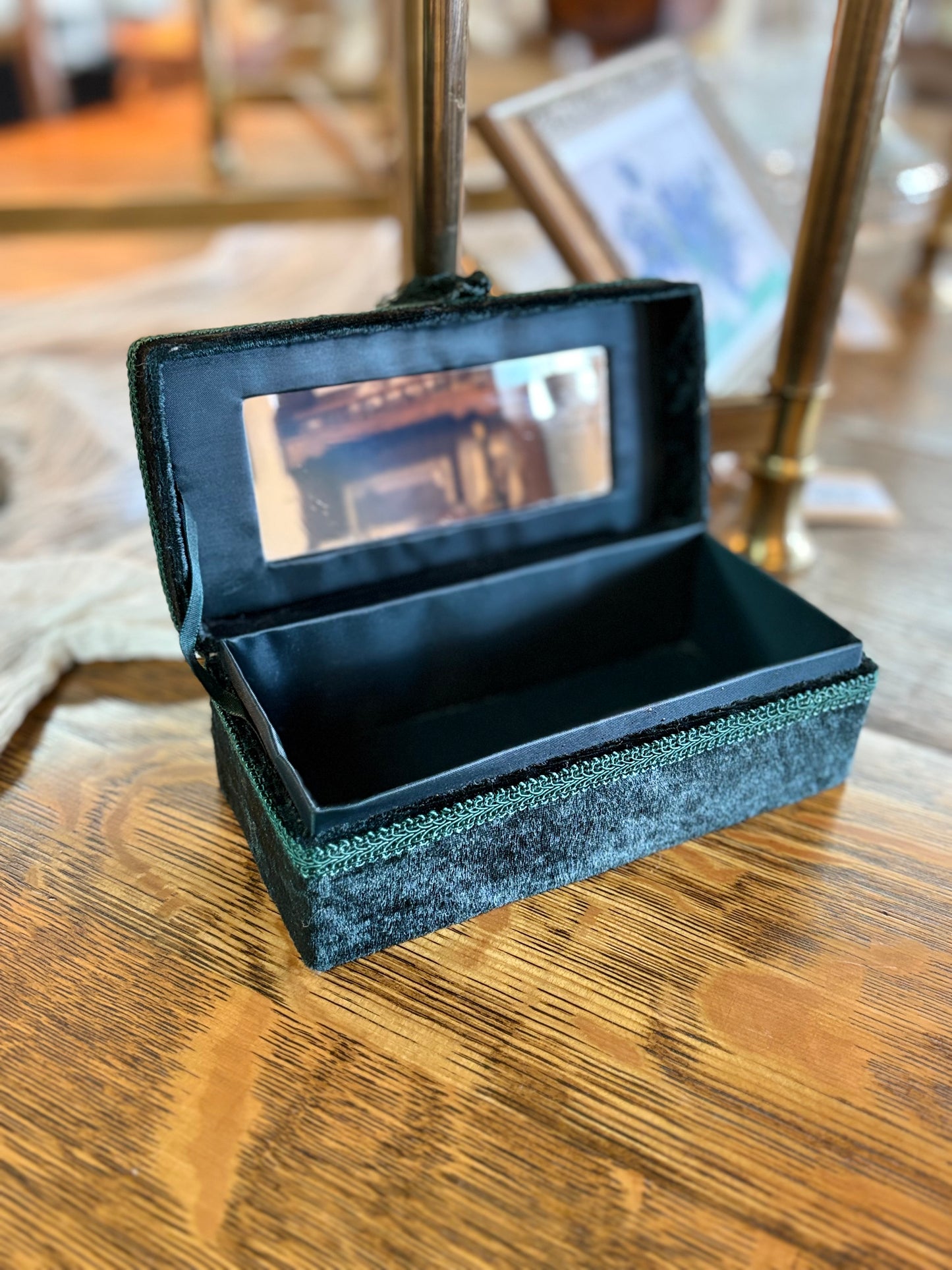 Green Velvet Jewelry Box
