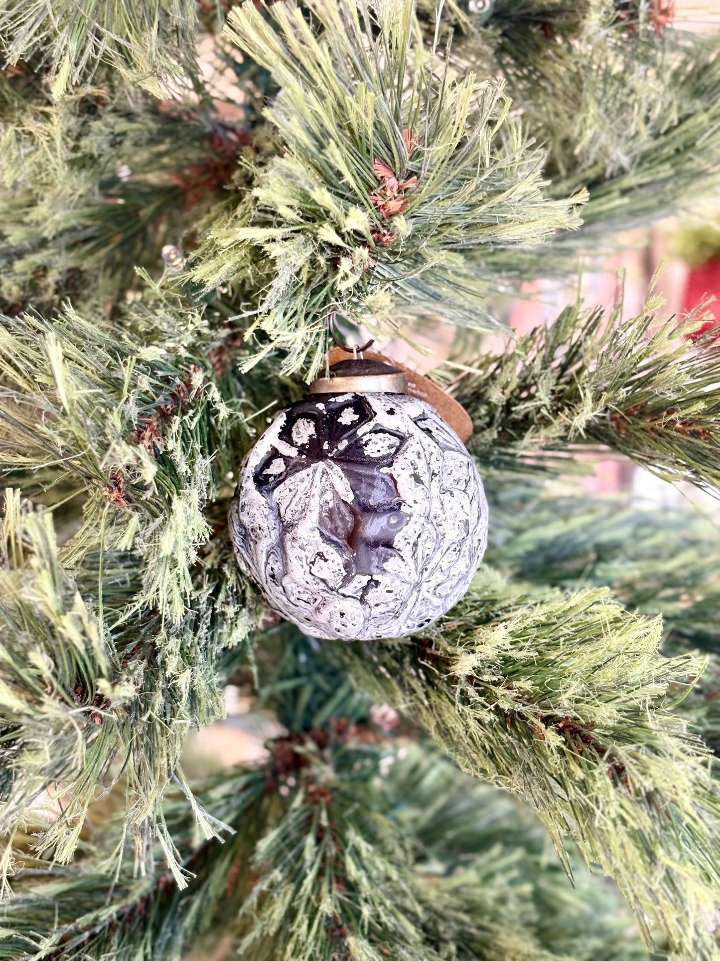 Twilight Flower Christmas Ornament 3 In - Black Multi