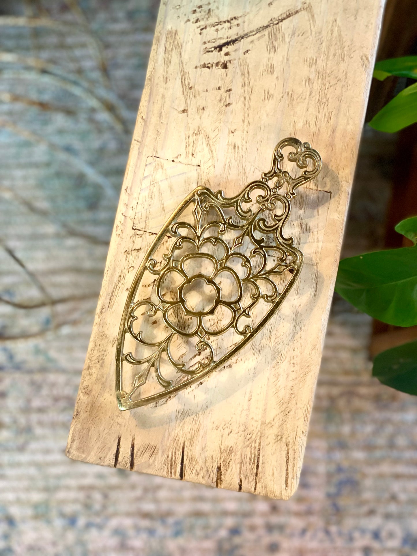Rosette Brass Trivet