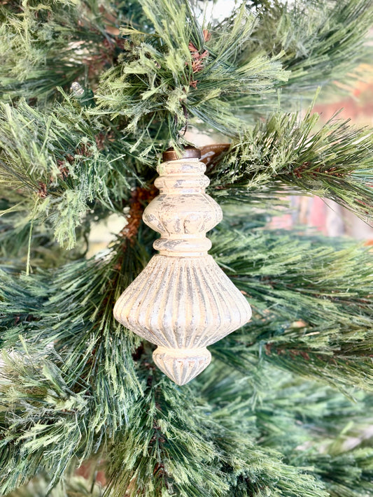 Vintage Tassel Christmas Ornament 5 In - Champagne