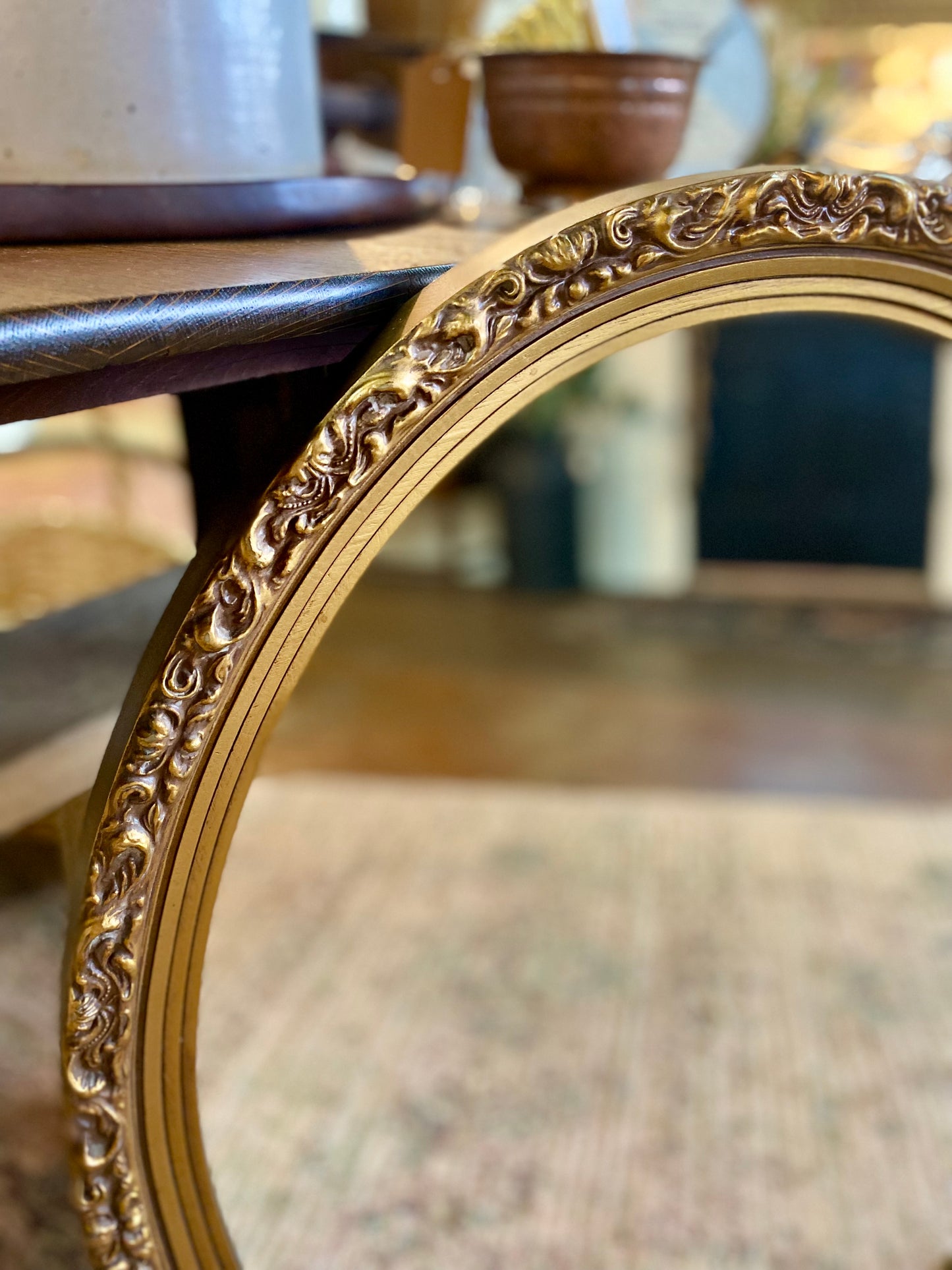 Ornate Gold Oval Mirror 31.5x25.5