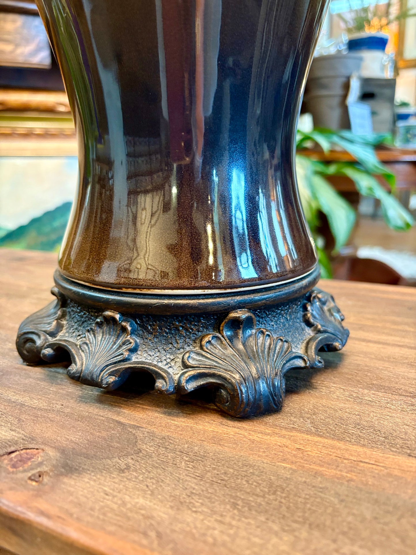 Brown Drip Glaze Lamp
