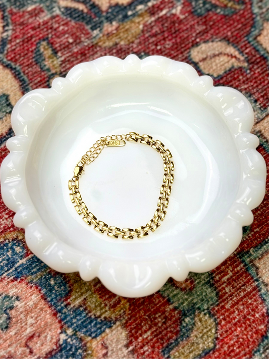 Forte Gold Flat Chain Bracelet