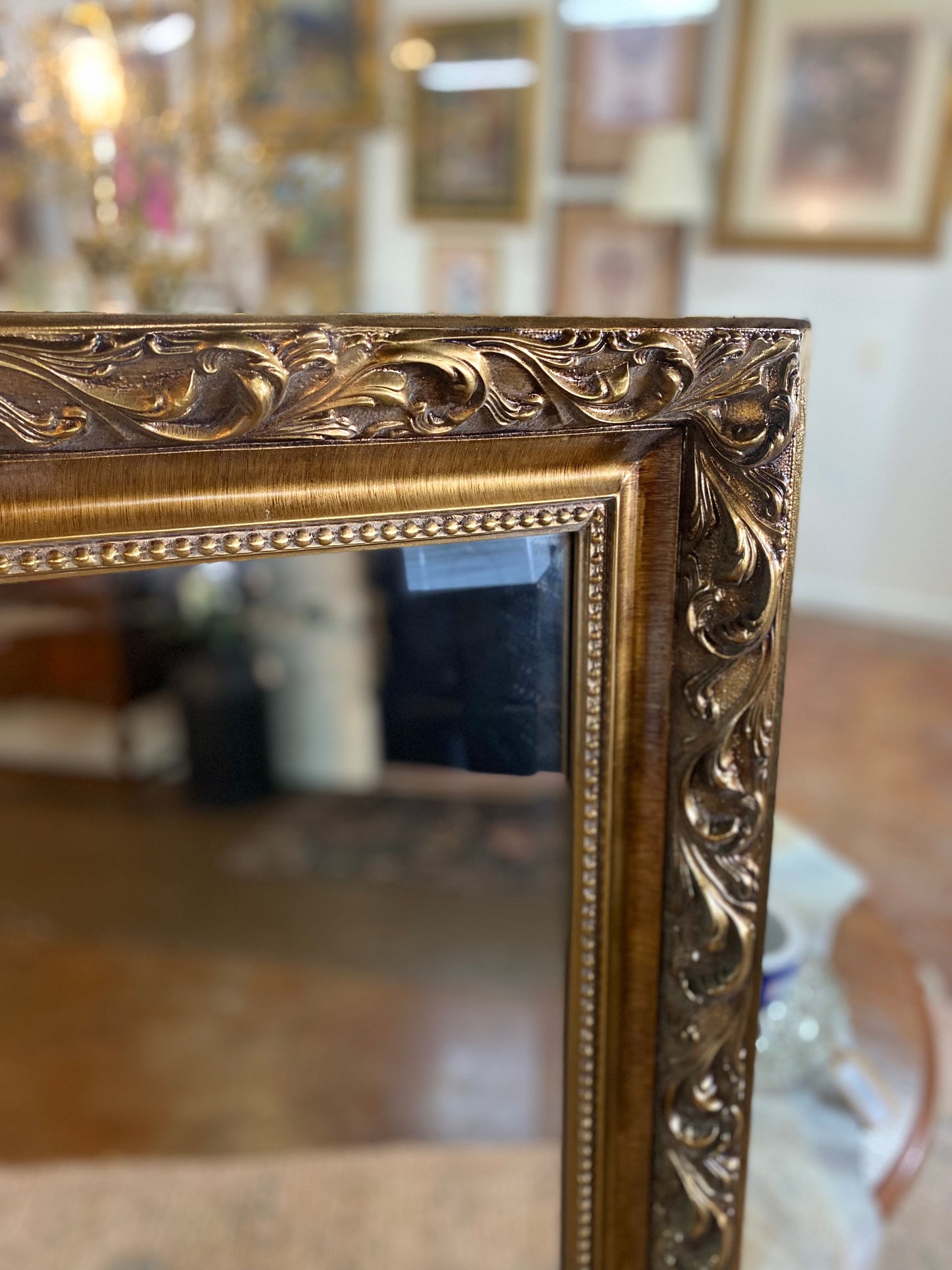 XL Ornate Gold Mirror 48.5 x 34.5