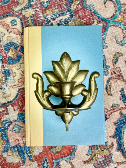 Brass Wall Sconce with Glass Votive