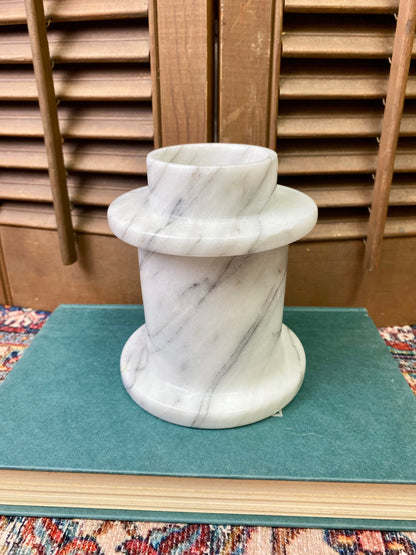 White Marble Candleholder