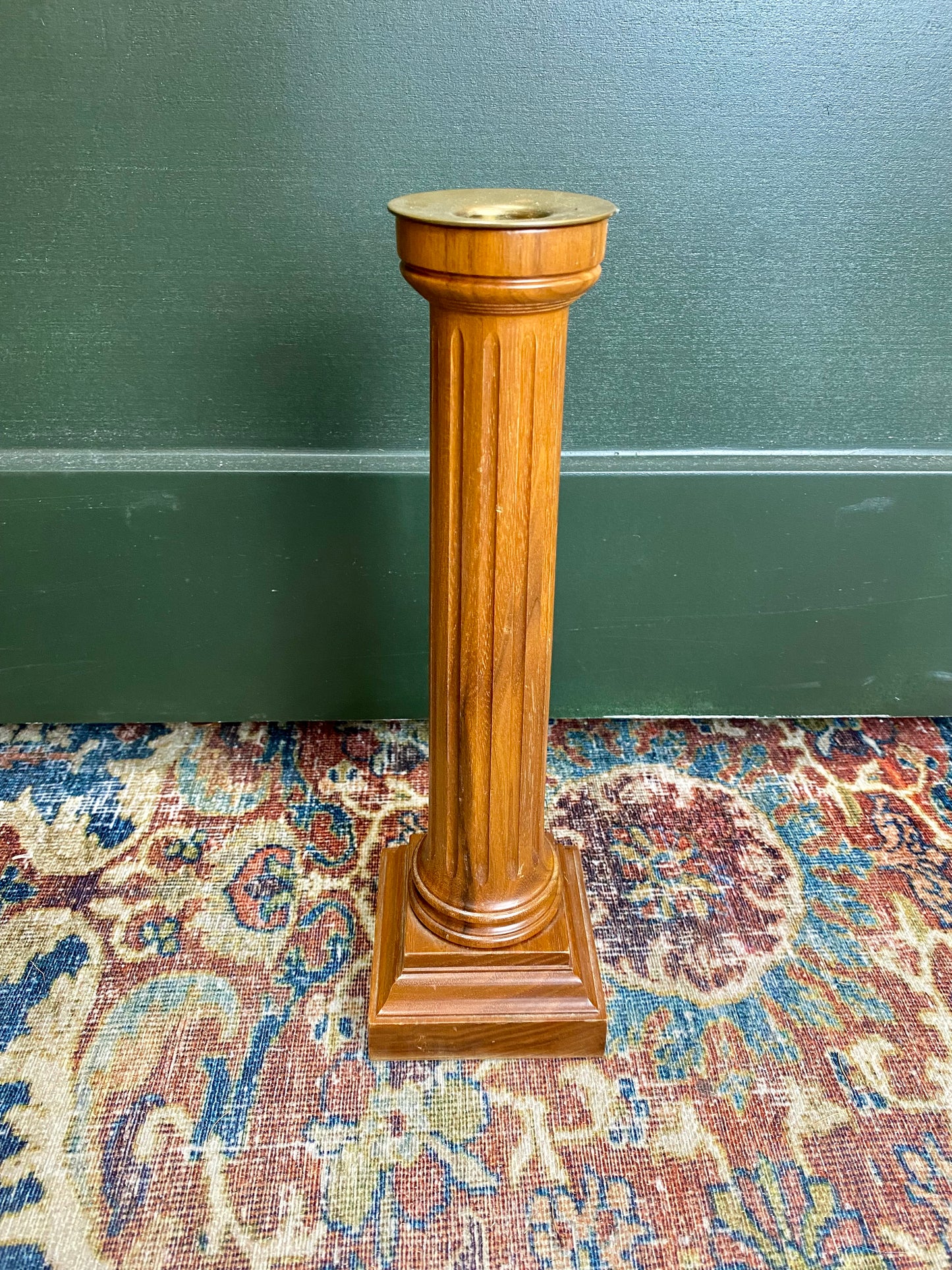 Wooden Pillar Style Candlestick