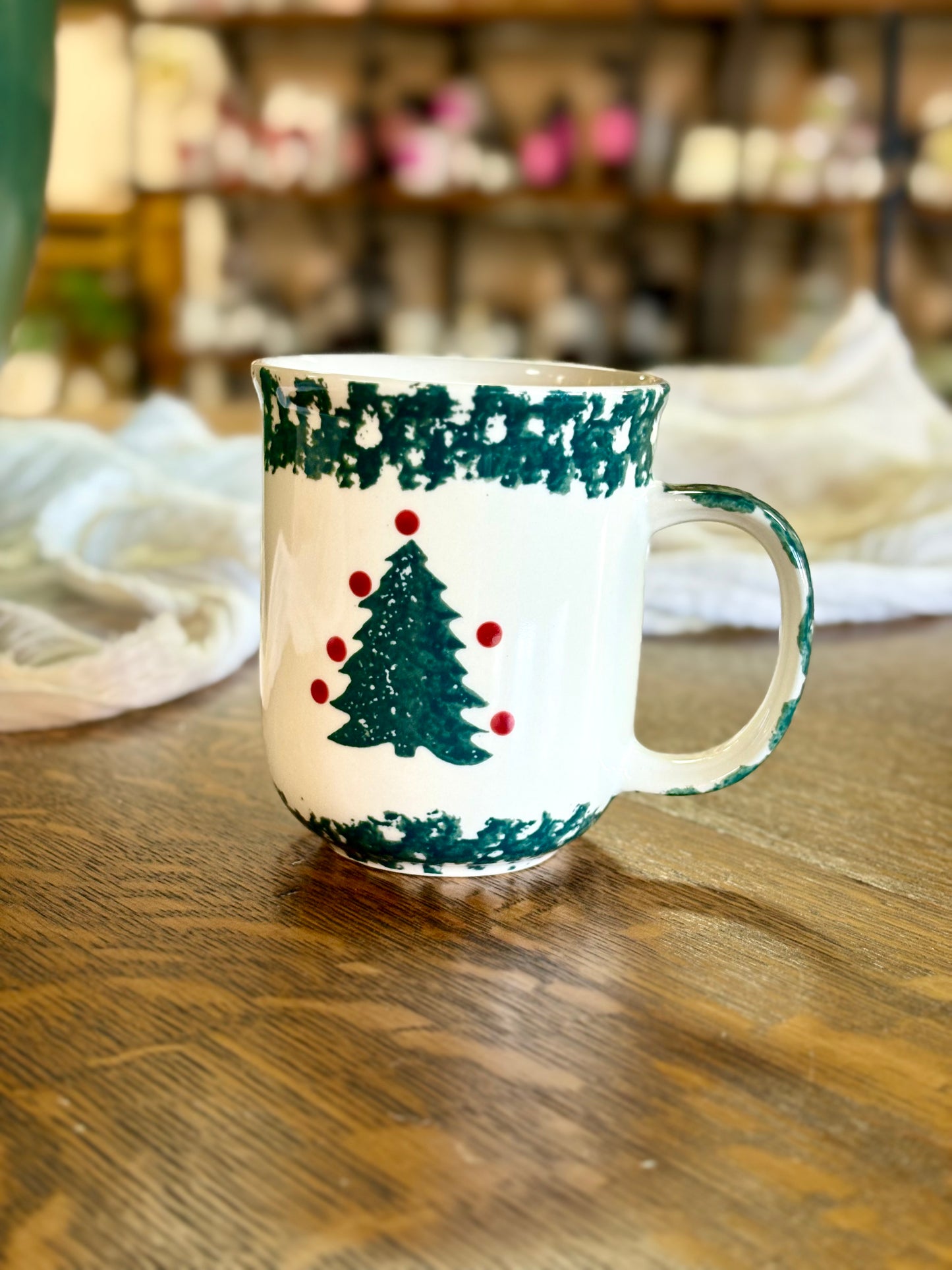 Vintage Folk Craft Winter Stoneware Mug