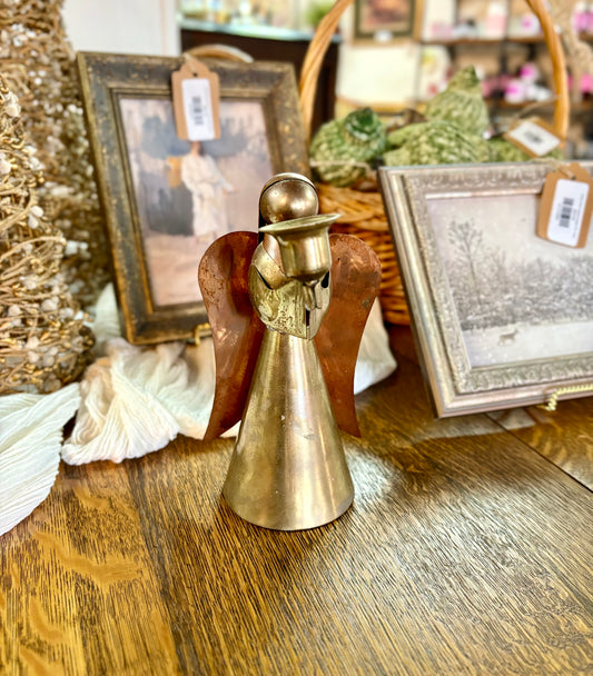 Vintage Brass and Copper Angle Candleholder