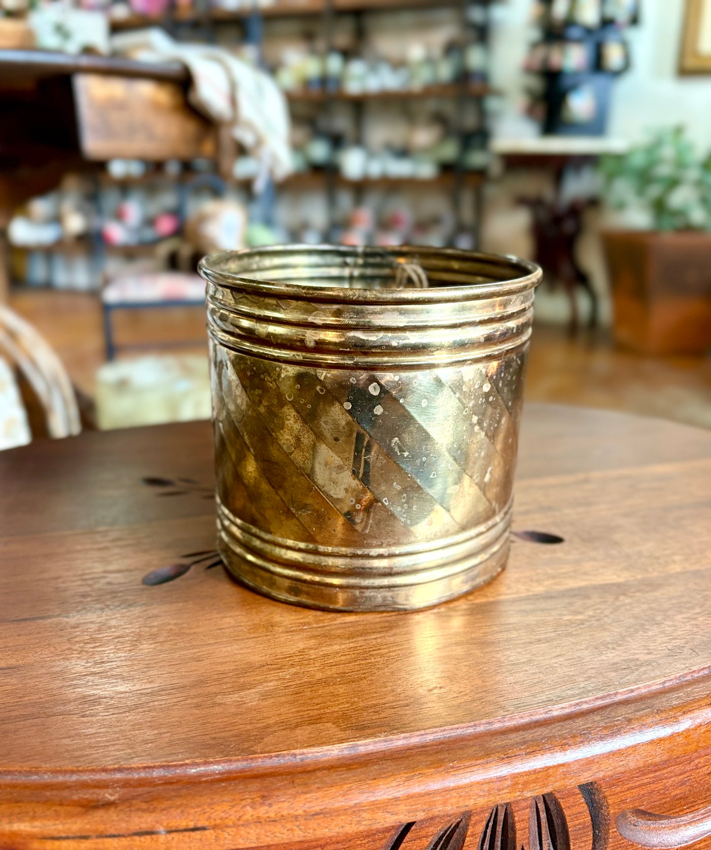 Vintage Brass Planter