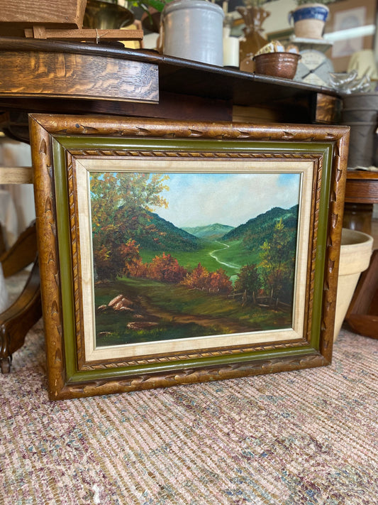Vintage Landscape Painting by Ruth Clipping 20x28