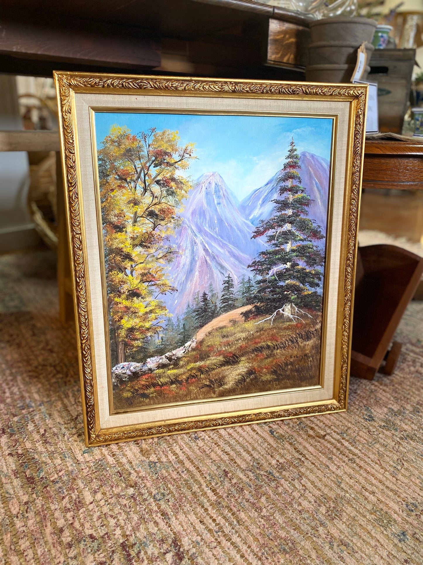 Hand Painted Mountain Scape by Evelyn