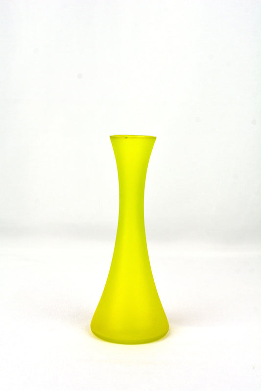 Vintage Frosted Yellow Bud Vase