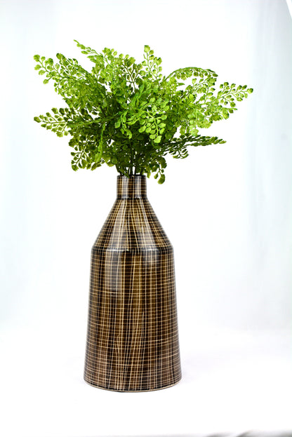 Brown Check Vase