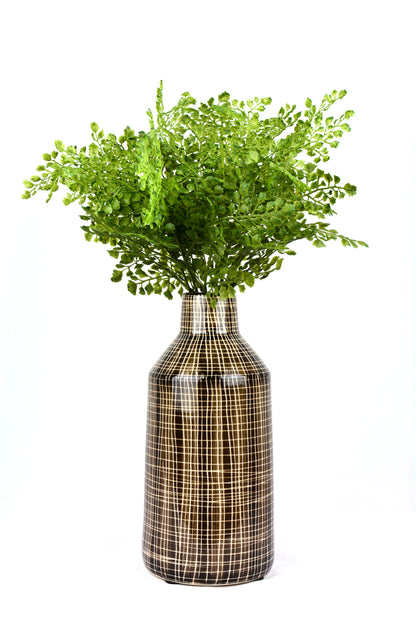 Brown Check Vase