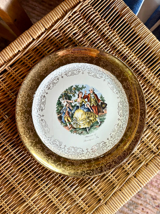 Vintage Sabine Crest -O-Gold 10" Plate