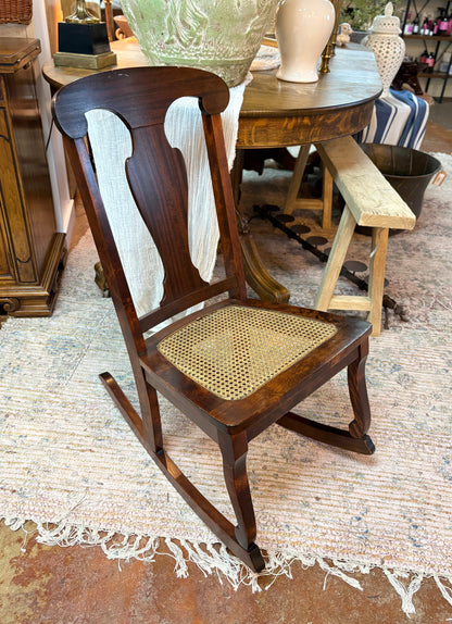 Vintage Rocker with Cane Seat