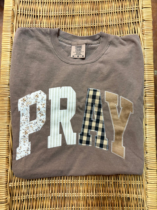 Comfort Color Embroidery "Pray" Tee