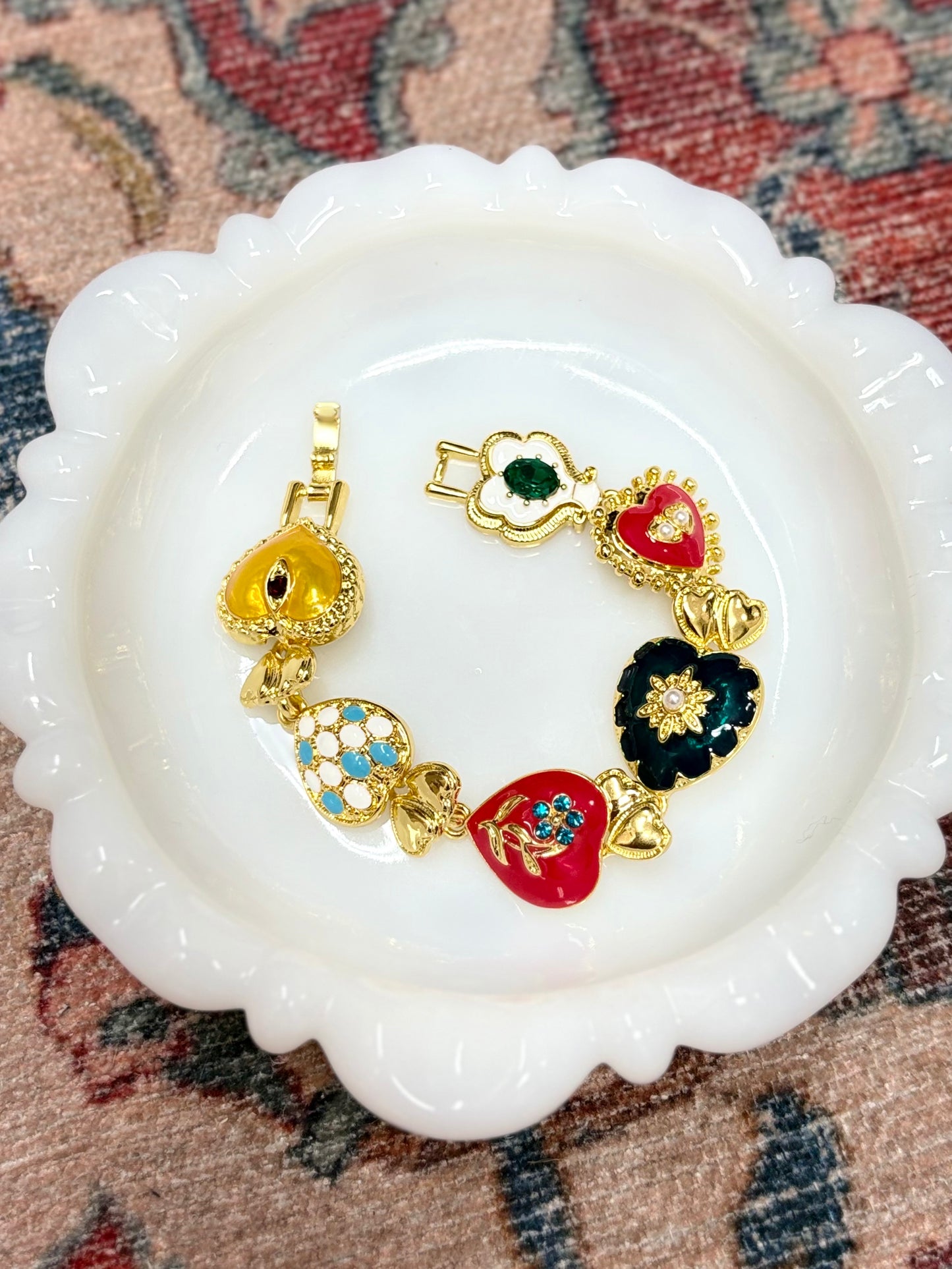 Elysian-Gold Heart Bracelet
