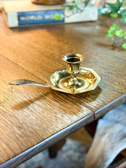 Octagon Brass Chamberstick