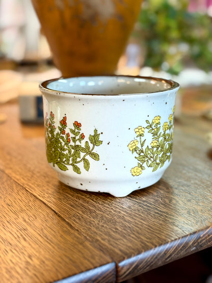 Vintage Footed Stoneware Planter