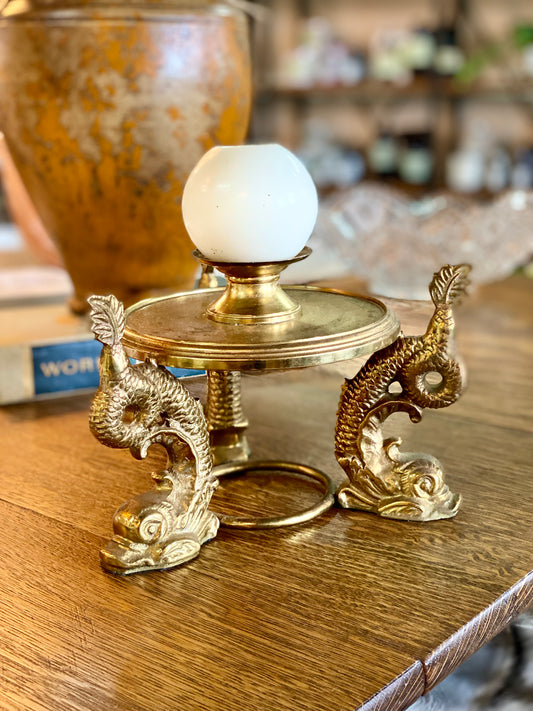 Brass Koi Fish Candle Holder