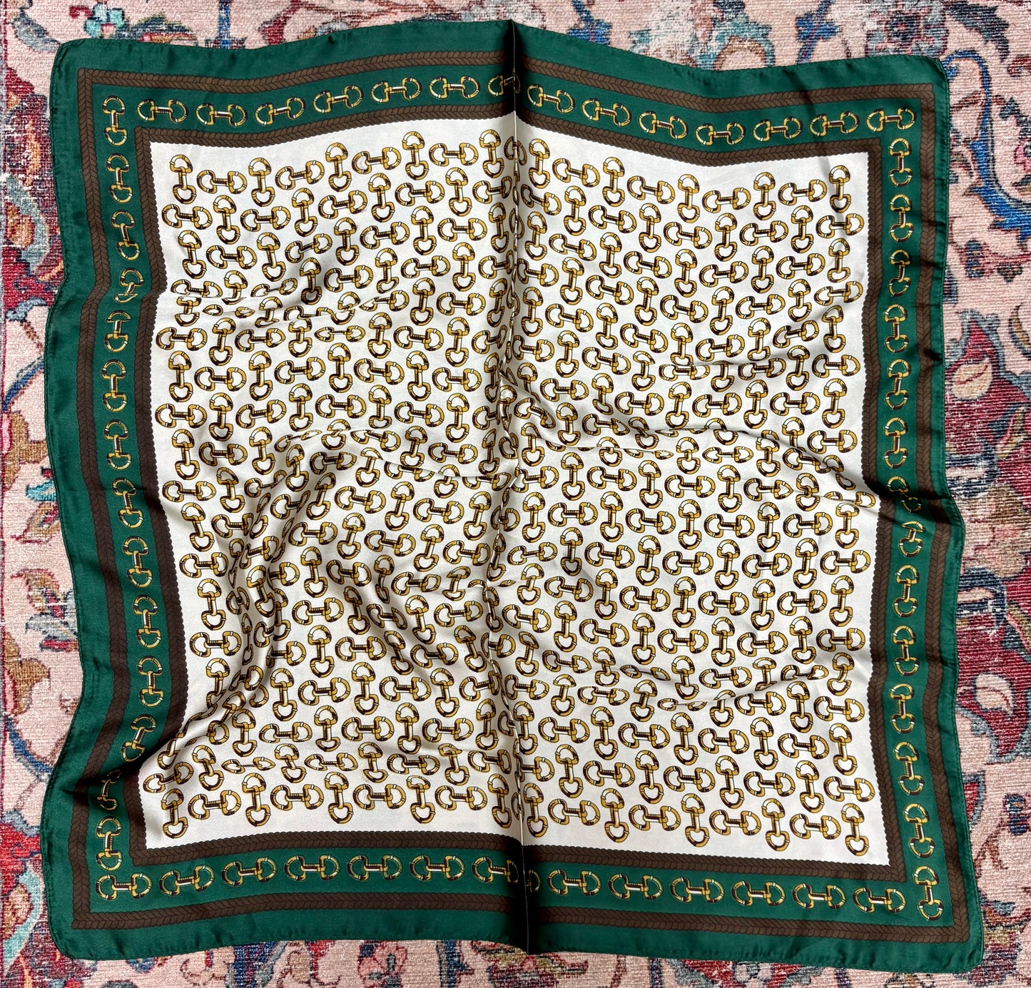 Green-Gold Horse Bit Scarf