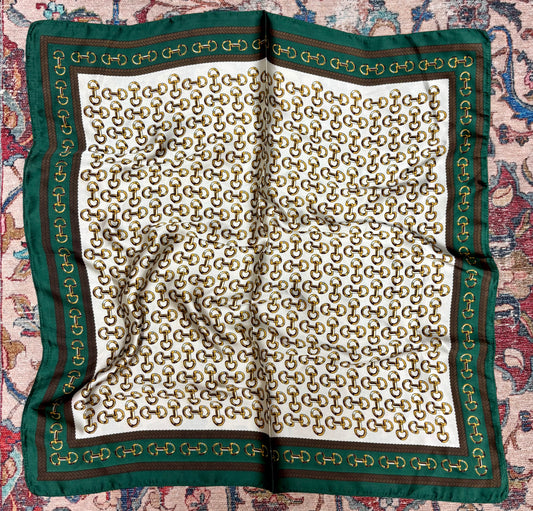 Green-Gold Horse Bit Scarf
