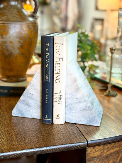 Soft Pink Marble Bookend (set of 2)