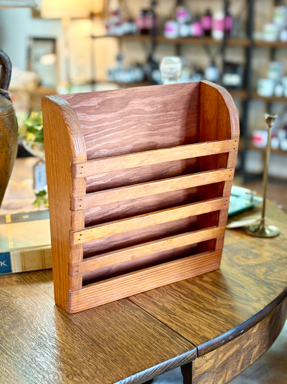 Slatted Wooden Magazine Holder